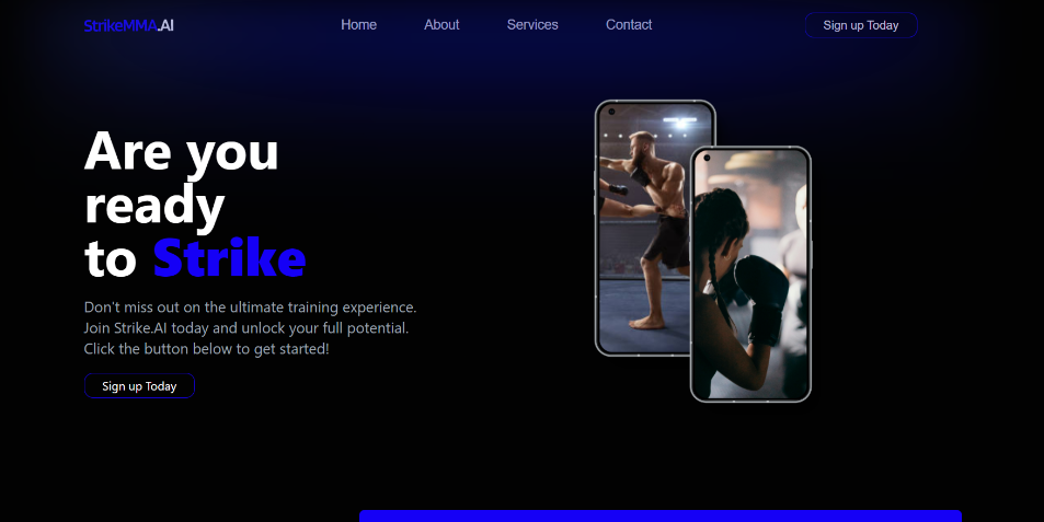 StrikeMMA Landing Page